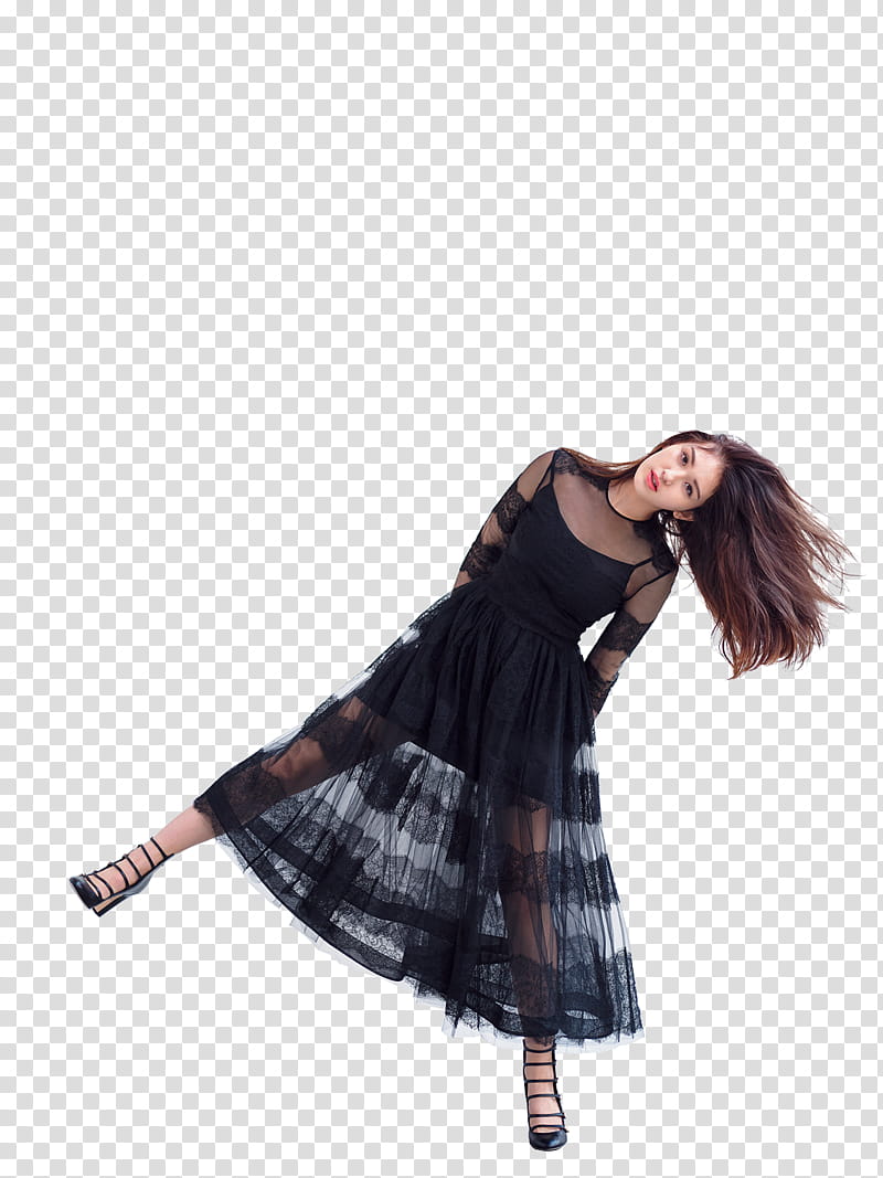 SHARE Jeon Somi Harper Bazaar JYP, woman in black mesh dress transparent background PNG clipart