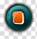 Glass Media Buttons, orange and green stop icon transparent background PNG clipart