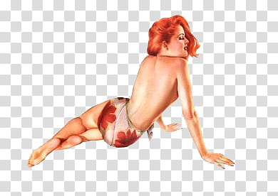 Pin up girls III, topless woman transparent background PNG clipart