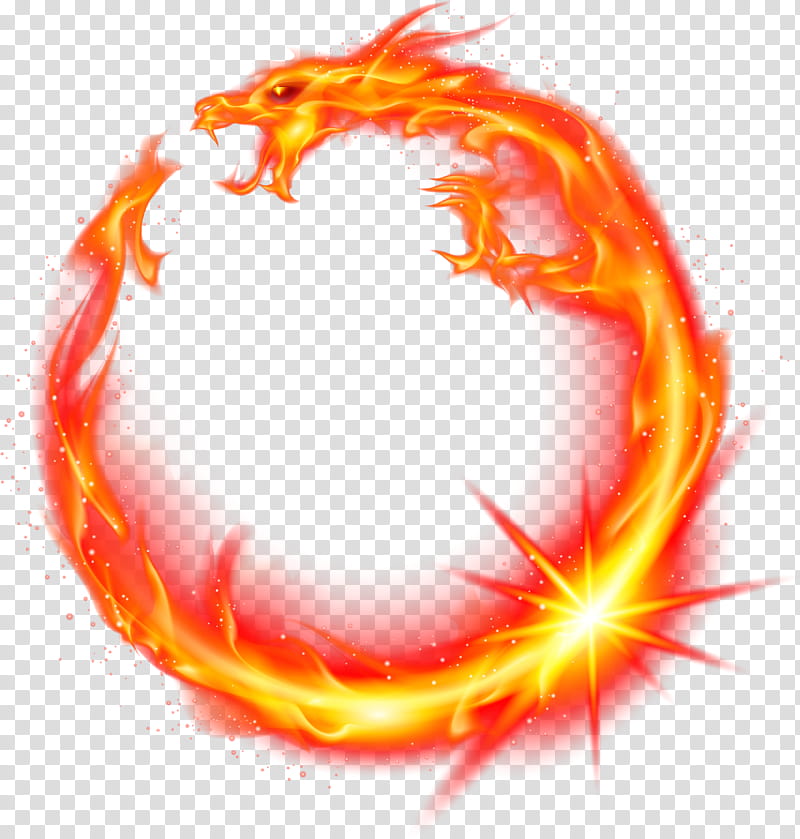 Dragon Fire, Flame, Orange, Circle transparent background PNG clipart