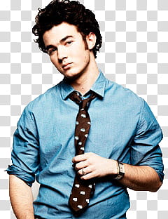 Jonas, Jonas Brothers holding tie transparent background PNG clipart