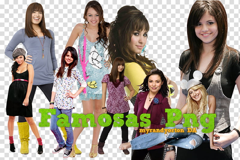 Famosas, Selena Gomez and Miley Cyrus transparent background PNG clipart