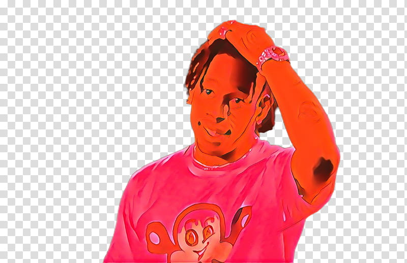 Child, Travis Scott, Rapper, Singer, Tshirt, Outerwear, Sportswear, Orange transparent background PNG clipart