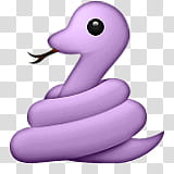 Emojis, purple snake emoji illustration transparent background PNG clipart