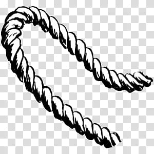 black and white rope illustration transparent background PNG clipart
