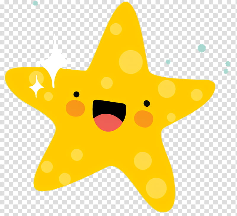 Yellow Star, Starfish, Line, Cartoon transparent background PNG clipart
