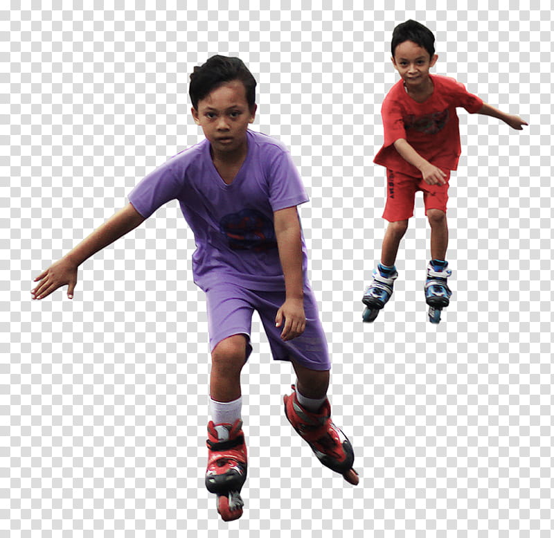 skate, two boys in purple and red shirts transparent background PNG clipart