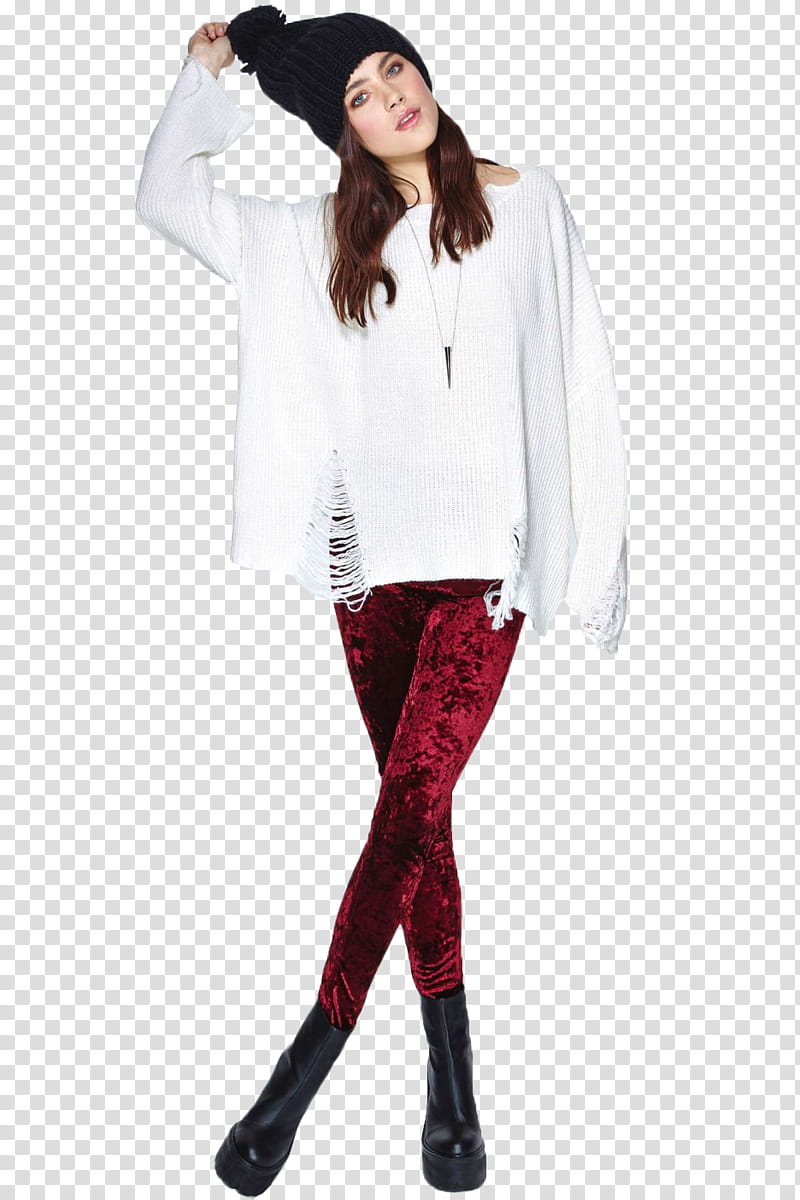 Anna Christine Speckhart , woman standing while wearing white sweatshirt transparent background PNG clipart