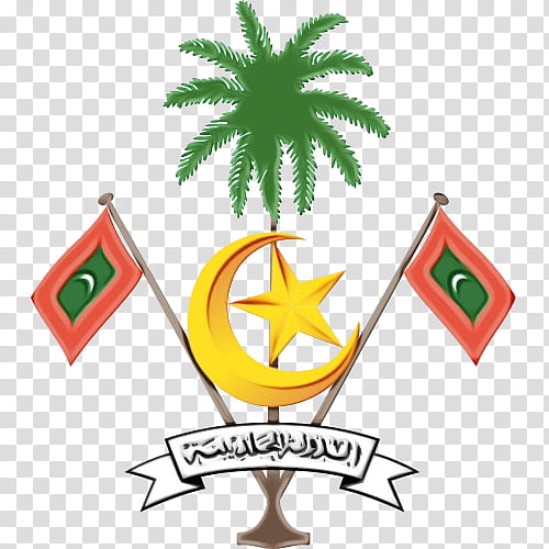 Palm Tree, Emblem Of Maldives, Flag Of The Maldives, National Symbols Of The Maldives, National Emblem, Maldivian Language, National Flag, Coat Of Arms transparent background PNG clipart