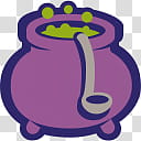 Halloween Mega, purple cauldron illustration transparent background PNG clipart