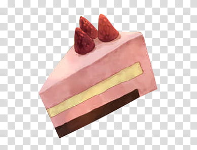 , sliced strawberry cake illustration transparent background PNG clipart