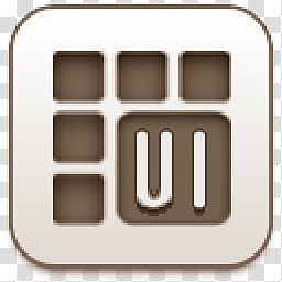 Albook extended sepia , square brown UI icon transparent background PNG clipart