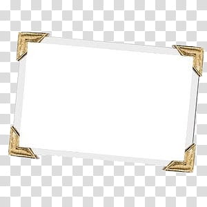 Frames, rectangular white and gold decorative frame transparent background PNG clipart