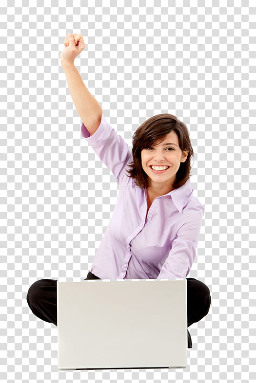 Woman Happy, Computer, Computer Network, Computer Monitors, Girl, Laptop, Internet, Tablet Computers transparent background PNG clipart