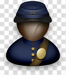 Civil War, African American Soldier icon transparent background PNG clipart