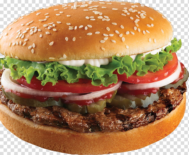 Junk Food, Hamburger, Cheeseburger, Whopper, Veggie Burger, Mcdonalds Big Mac, Burger King, Beef transparent background PNG clipart