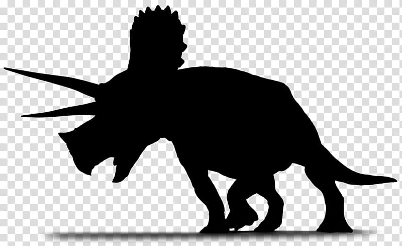 Dinosaur, Tyrannosaurus, Silhouette, Snout, Head, Triceratops transparent background PNG clipart