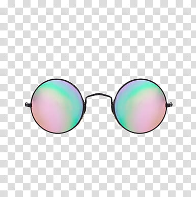 Free: AESTHETIC GRUNGE, black framed hippie sunglasses with green