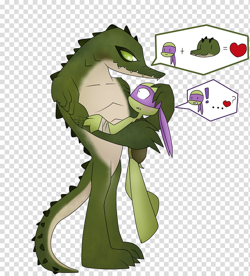 Wait Y You like me Leatherhead x Donnie transparent background PNG clipart