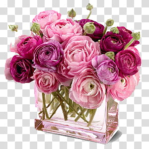 Flowers I, purple and pink rose flower arrangement transparent background PNG clipart