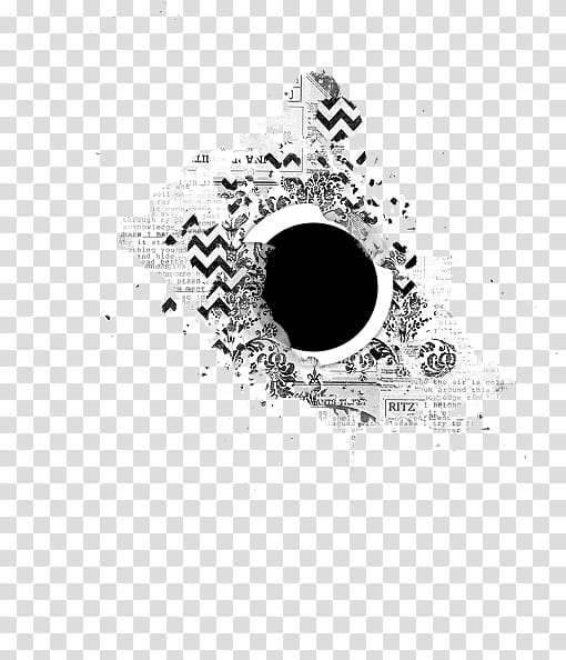Visual Chaos V, black and white chevron artwork transparent background PNG clipart