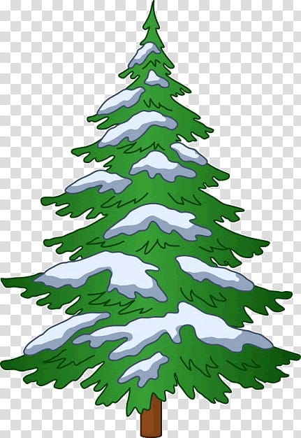 Pine Tree Cartoon / Christmas kids vector character playing winter
