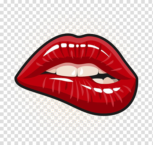 Mouth, Biting, Lip, Animal Bite, Red, Smile, Tooth, Fang transparent background PNG clipart