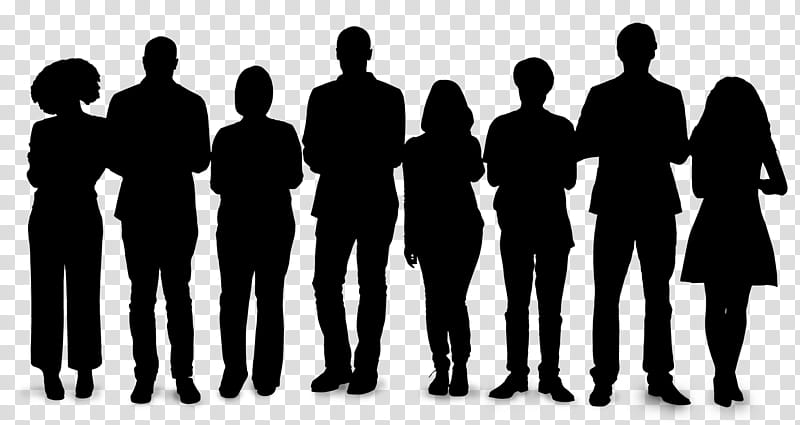 Group Of People, Social Group, Human, Businessperson, Silhouette, Team, Public Relations, Black transparent background PNG clipart