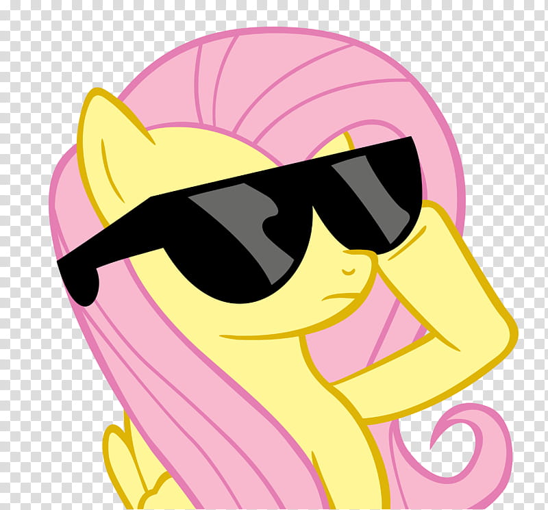 Flutter Glasses, yellow and pink My Little Pony illustration transparent background PNG clipart