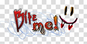 textos, red Bite Me text transparent background PNG clipart