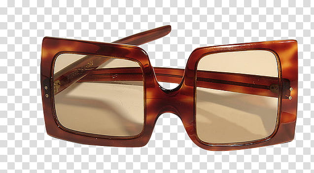 Vintage s, brown framed oversize eyeglasses transparent background PNG clipart
