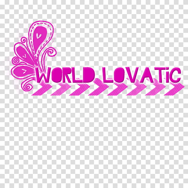 Text World Lovatic, pink world lovatic logo transparent background PNG clipart