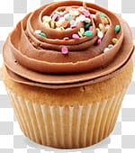 chocolate cupcake with sprinkles transparent background PNG clipart