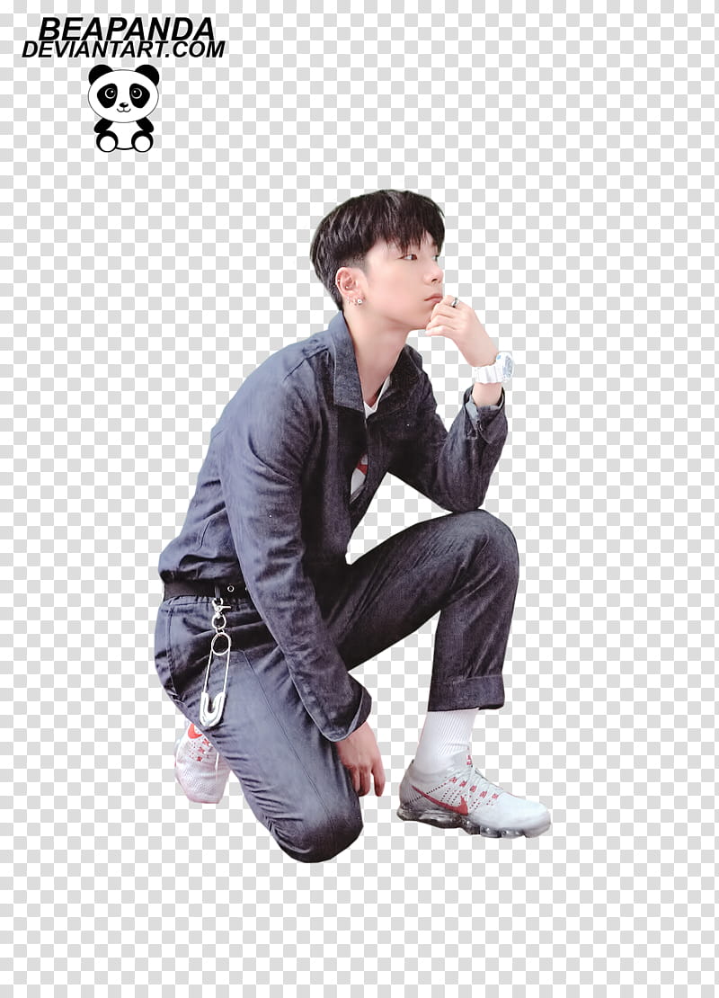 Ten NCT, man kneeling transparent background PNG clipart