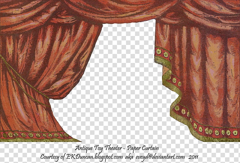 Coral Toy Theater Curtain, red curtain transparent background PNG clipart