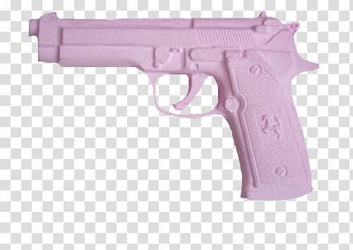 Aesthetic pink mega , pink semi-automatic pistol transparent background PNG clipart