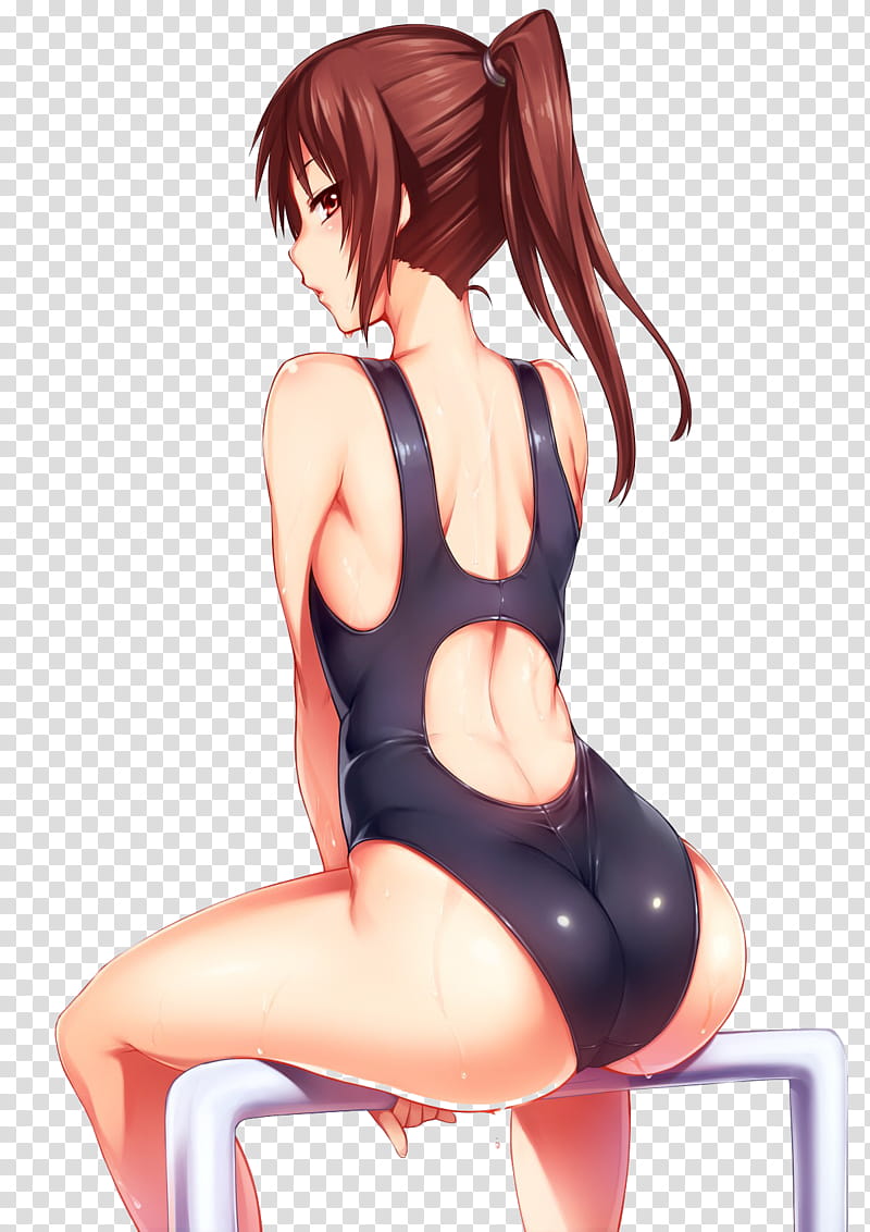 anime girl swimmigsuit, female anime character transparent background PNG clipart