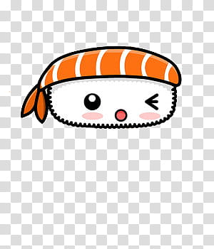Kawaii Sushi character transparent background PNG clipart