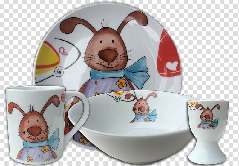 Bunny, Coffee Cup, Porcelain, Mug M, Ceramic, Breakfast, Bowl, Plate transparent background PNG clipart