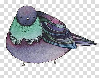 , purple pigeon with green scarf transparent background PNG clipart