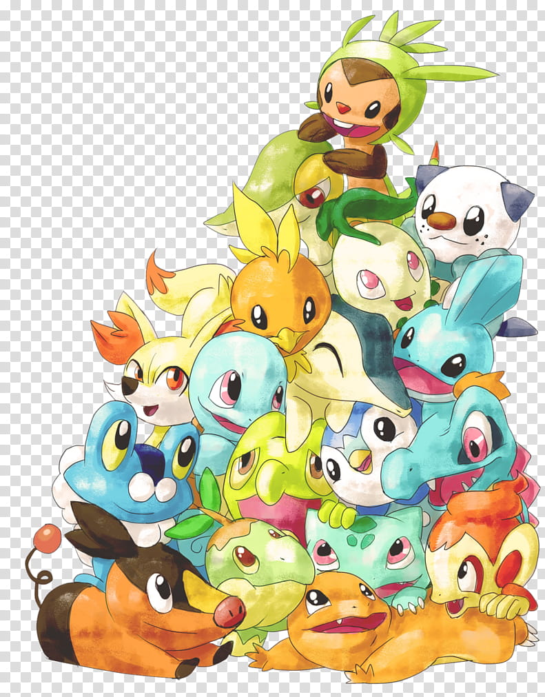 PokeStarter Pyramid, Pokemon characters illustration transparent background PNG clipart