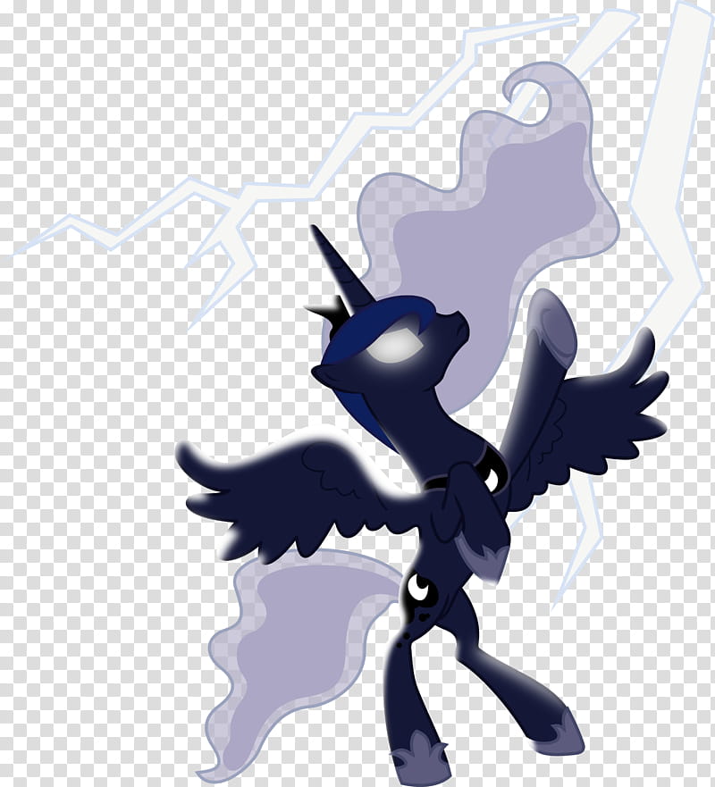 Luna Princess of the Night, black unicorn illustration transparent background PNG clipart