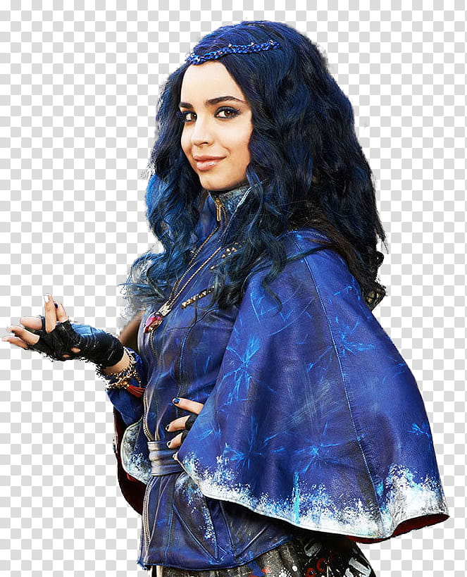 Disney Descendants Mega , woman wearing blue floral top transparent background PNG clipart
