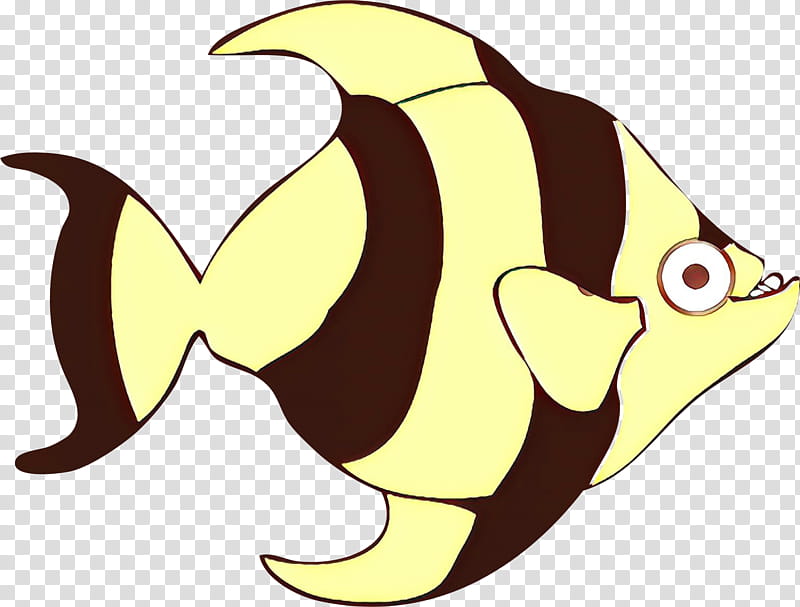 cartoon yellow fish butterflyfish, Cartoon, Pomacentridae, Logo transparent background PNG clipart