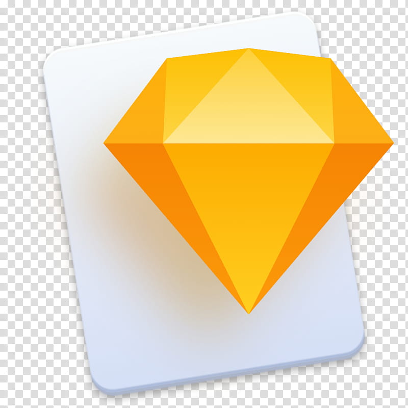 Sketch for macOS, yellow diamond logo transparent background PNG clipart