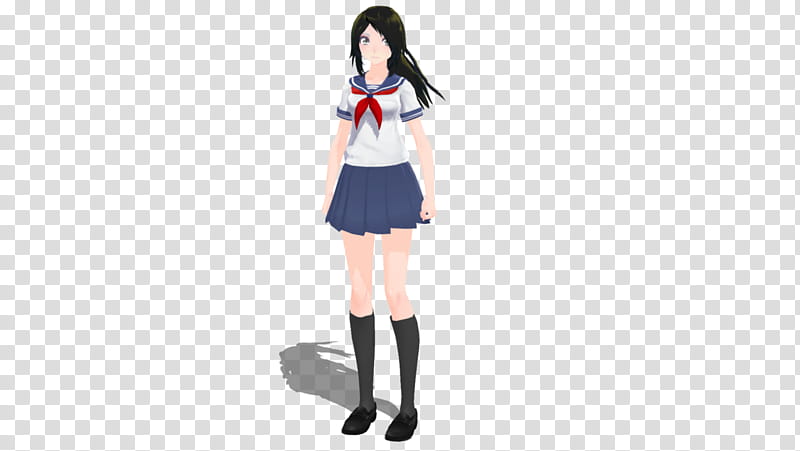 Yandere From ItsFunneh MMD dl, female anime character illustration transparent background PNG clipart
