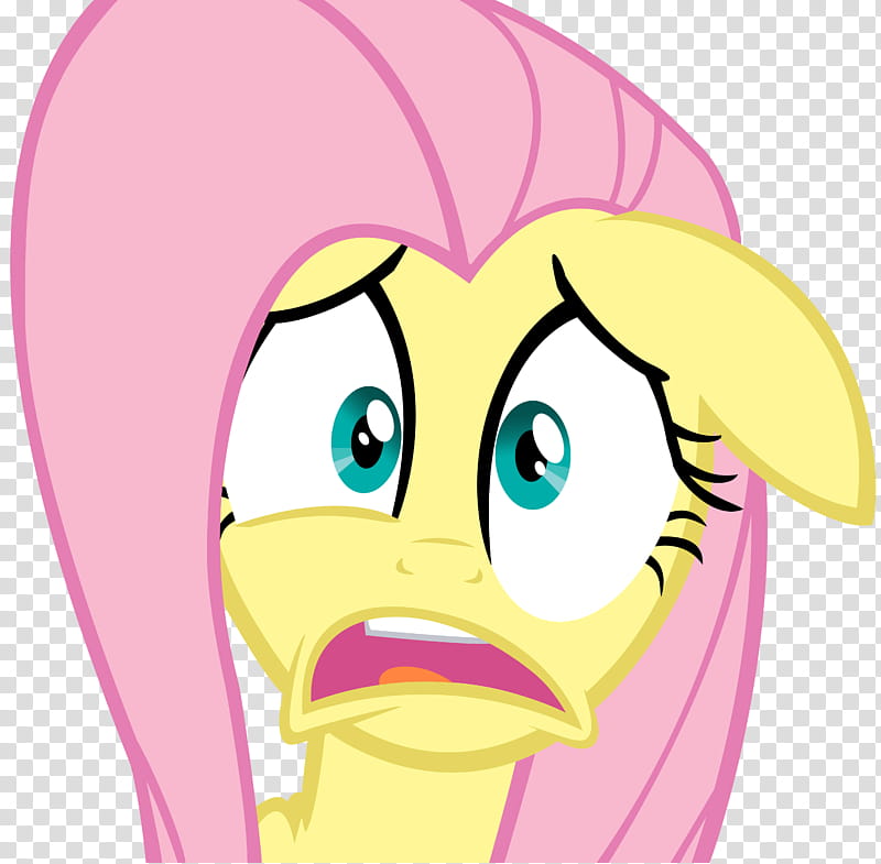 Fluttershy Scared, My Little Pony illustration transparent background