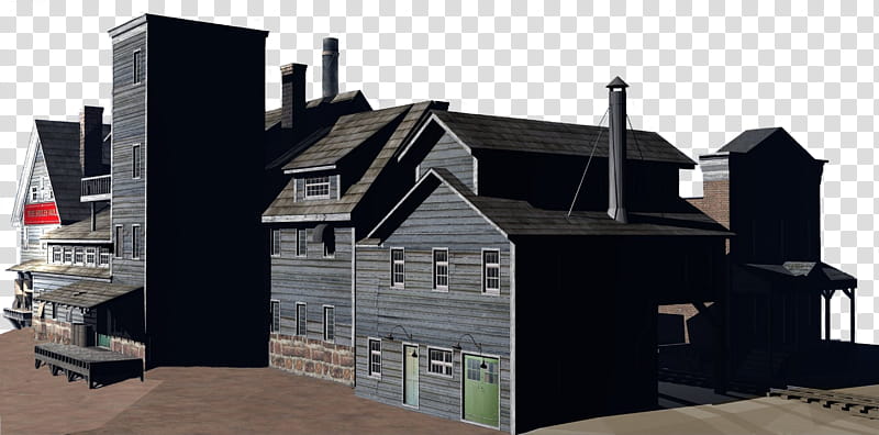 Western Background, architectural of black house illustration transparent background PNG clipart