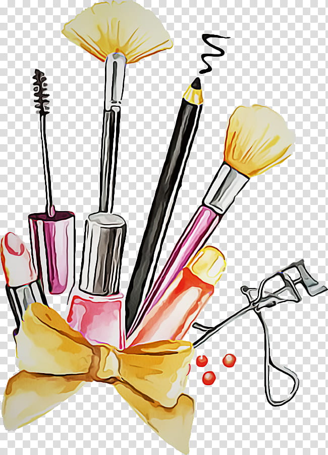 Paint Brush, Makeup Brushes, Cosmetics, Drawing, Painting, Makeup Artist, Paint Brushes, Lipstick transparent background PNG clipart