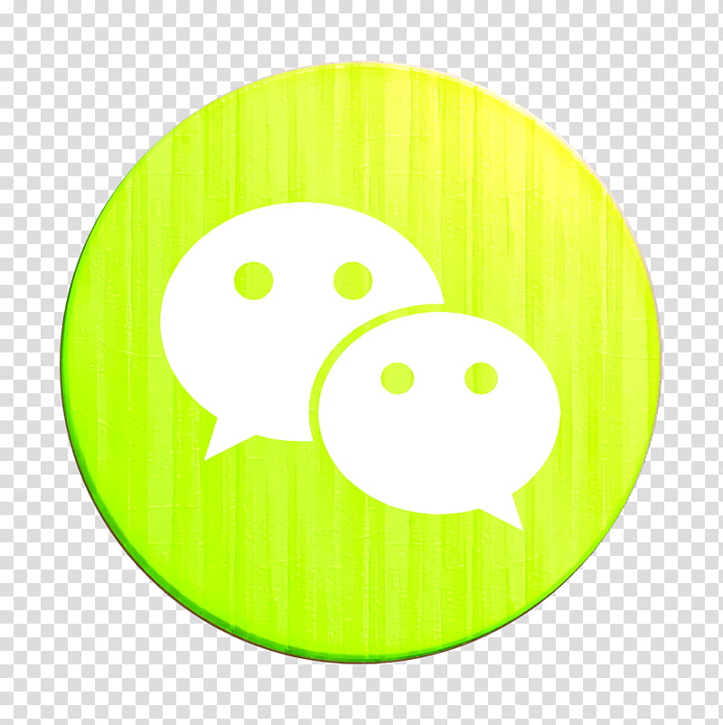 brand icon china icon logo icon, Social Icon, Wechat Icon, Green, Yellow, Circle, Smile transparent background PNG clipart